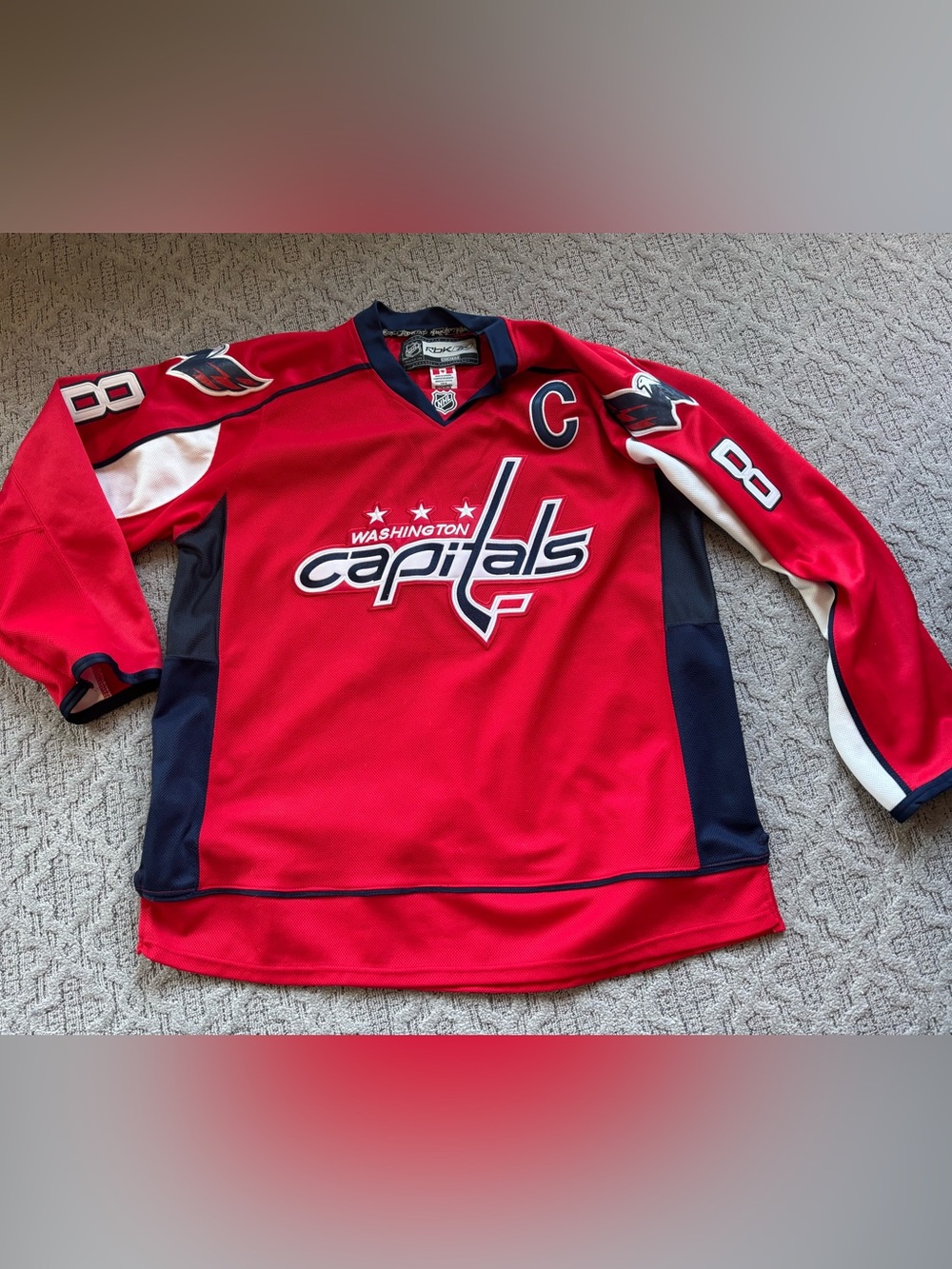 Reebok ovechkin Washington capitals jersey